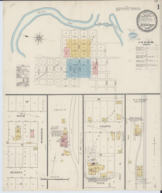 Sanborn Fire Insurance Map from Henderson, Sibley County, Minnesota. (1894) – Map View