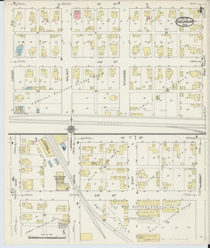 Sanborn Fire Insurance Map from Arcanum, Darke County, Ohio (1914), Sheet #0004 - Historic Sanborn Fire Insurance Map Print, vintage old map wall art, antique decor, genealogy gift, Ohio Ohio map