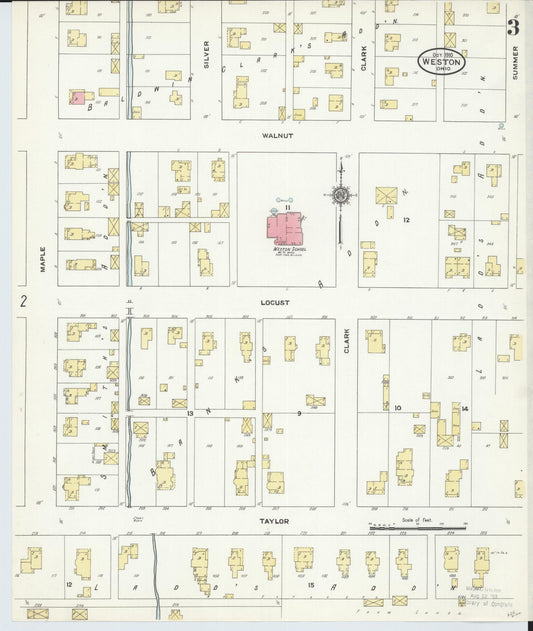 Sanborn Fire Insurance Map from Weston, Wood County, Ohio (1910), Sheet #0003 - Historic Sanborn Fire Insurance Map Print, vintage old map wall art, antique decor, genealogy gift, Ohio Ohio map