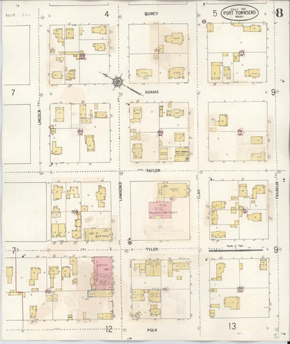 Sanborn Fire Insurance Map from Port Townsend, Jefferson County, Washington (1949), Sheet #0008 - Complete Map Set gallery image, historic Sanborn map, vintage wall art, Washington Washington