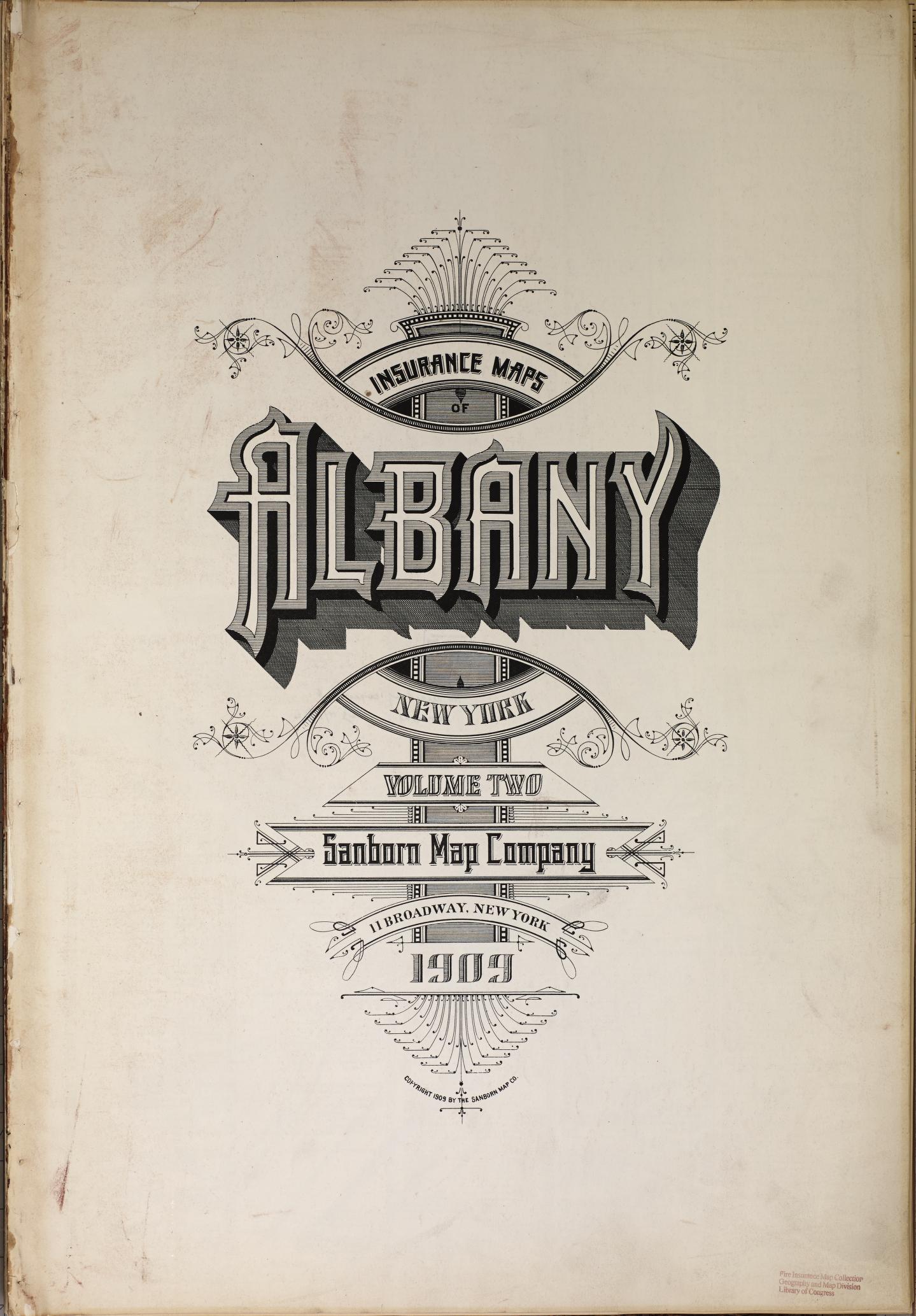 Sanborn Fire Insurance Map from Albany, Albany County, New York. (1909) – Historic Sanborn Fire Insurance Map Print