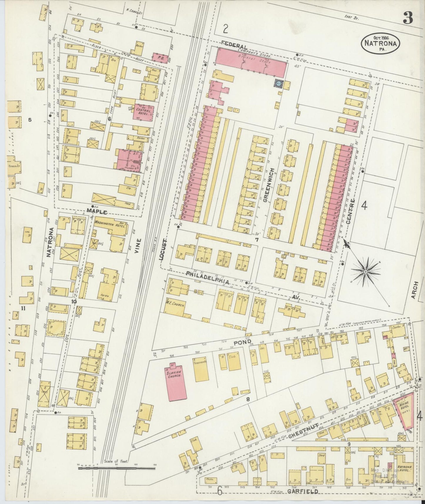 Sanborn Fire Insurance Map from Natrona, Allegheny County, Pennsylvania (1906), Sheet #0003 - Complete Map Set gallery image, historic Sanborn map, vintage wall art, Pennsylvania Pennsylvania