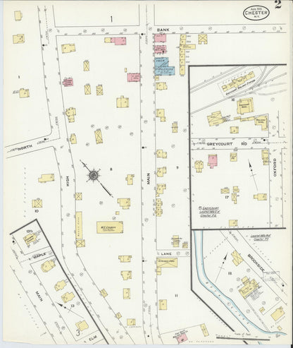 Sanborn Fire Insurance Map from Chester, Orange County, New York (1910), Sheet #0002 - Complete Map Set gallery image, historic Sanborn map, vintage wall art, New York New York