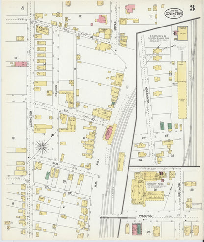 Sanborn Fire Insurance Map from Covington, Independent Cities, Virginia (1902), Sheet #0003 - Historic Sanborn Fire Insurance Map Print, vintage old map wall art, antique decor, genealogy gift, Virginia Virginia map