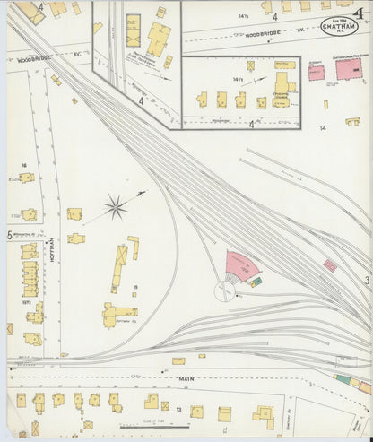 Sanborn Fire Insurance Map from Chatham, Columbia County, New York (1904), Sheet #0004 - Complete Map Set gallery image, historic Sanborn map, vintage wall art, New York New York