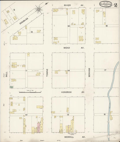 Sanborn Fire Insurance Map from Glendive, Dawson County, Montana (1888), Sheet #0002 - Complete Map Set gallery image, historic Sanborn map, vintage wall art, Montana Montana