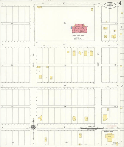 Sanborn Fire Insurance Map from Hardin, Big Horn County, Montana (1920), Sheet #0004 - Complete Map Set gallery image, historic Sanborn map, vintage wall art, Montana Montana
