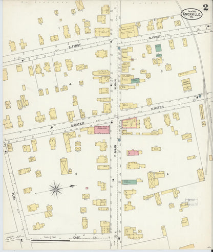Sanborn Fire Insurance Map from Knoxville, Tioga County, Pennsylvania (1903), Sheet #0002 - Historic Sanborn Fire Insurance Map Print, vintage old map wall art, antique decor, genealogy gift, Pennsylvania Pennsylvania map