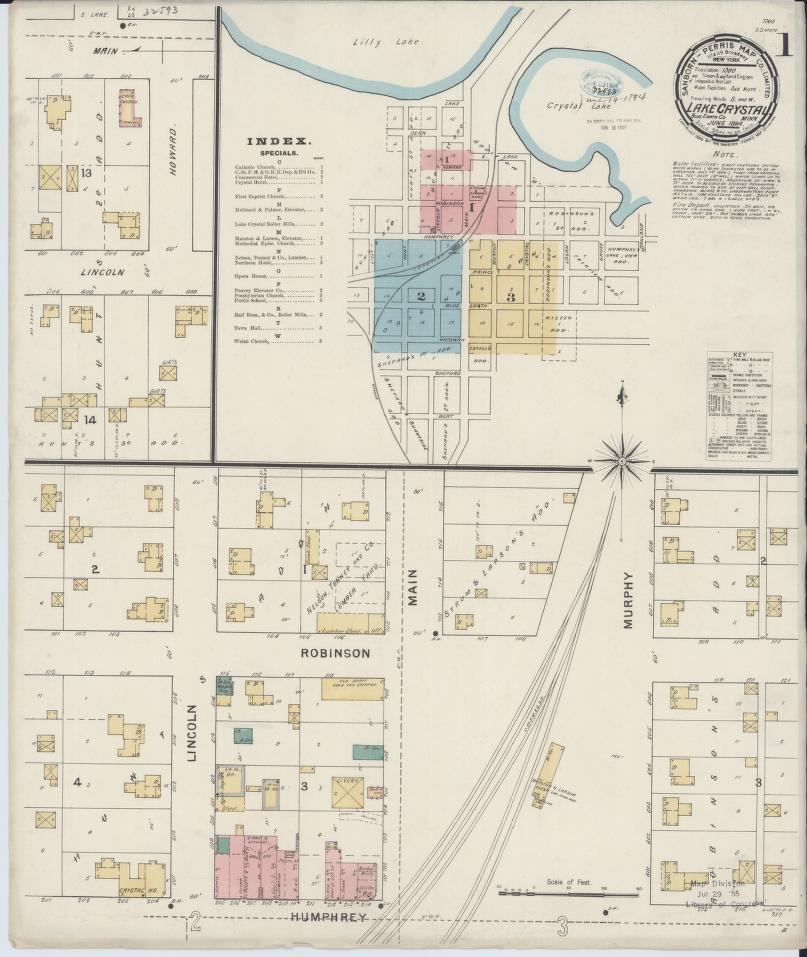 Sanborn Fire Insurance Map from Lake Crystal, Blue Earth County, Minnesota. (1894) – Map View