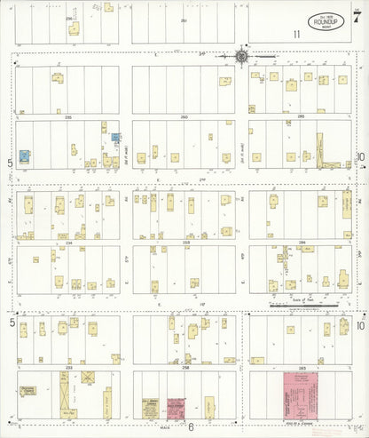 Sanborn Fire Insurance Map from Roundup, Musselshell County, Montana (1920), Sheet #0007 - Complete Map Set gallery image, historic Sanborn map, vintage wall art, Montana Montana