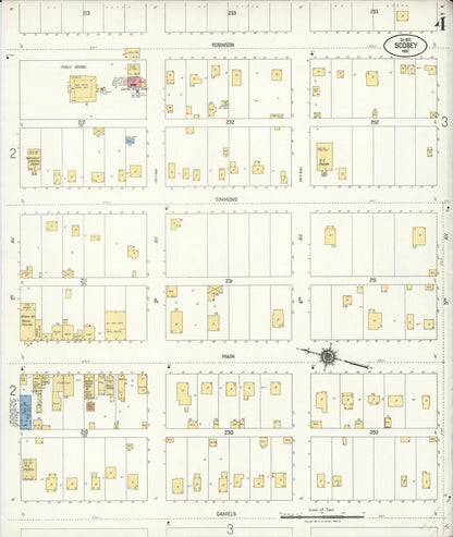 Sanborn Fire Insurance Map from Scobey, Daniels County, Montana (1920), Sheet #0004 - Complete Map Set gallery image, historic Sanborn map, vintage wall art, Montana Montana