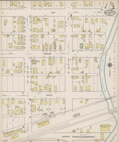 Sanborn Fire Insurance Map from Hurley, Iron County, Wisconsin (1922), Sheet #0003 - Complete Map Set gallery image, historic Sanborn map, vintage wall art, Wisconsin Wisconsin