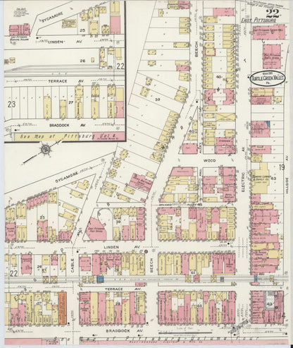 Sanborn Fire Insurance Map from Turtle Creek Valley, Allegheny County, Pennsylvania (1919), Sheet #0022 - Complete Map Set gallery image, historic Sanborn map, vintage wall art, Pennsylvania Pennsylvania