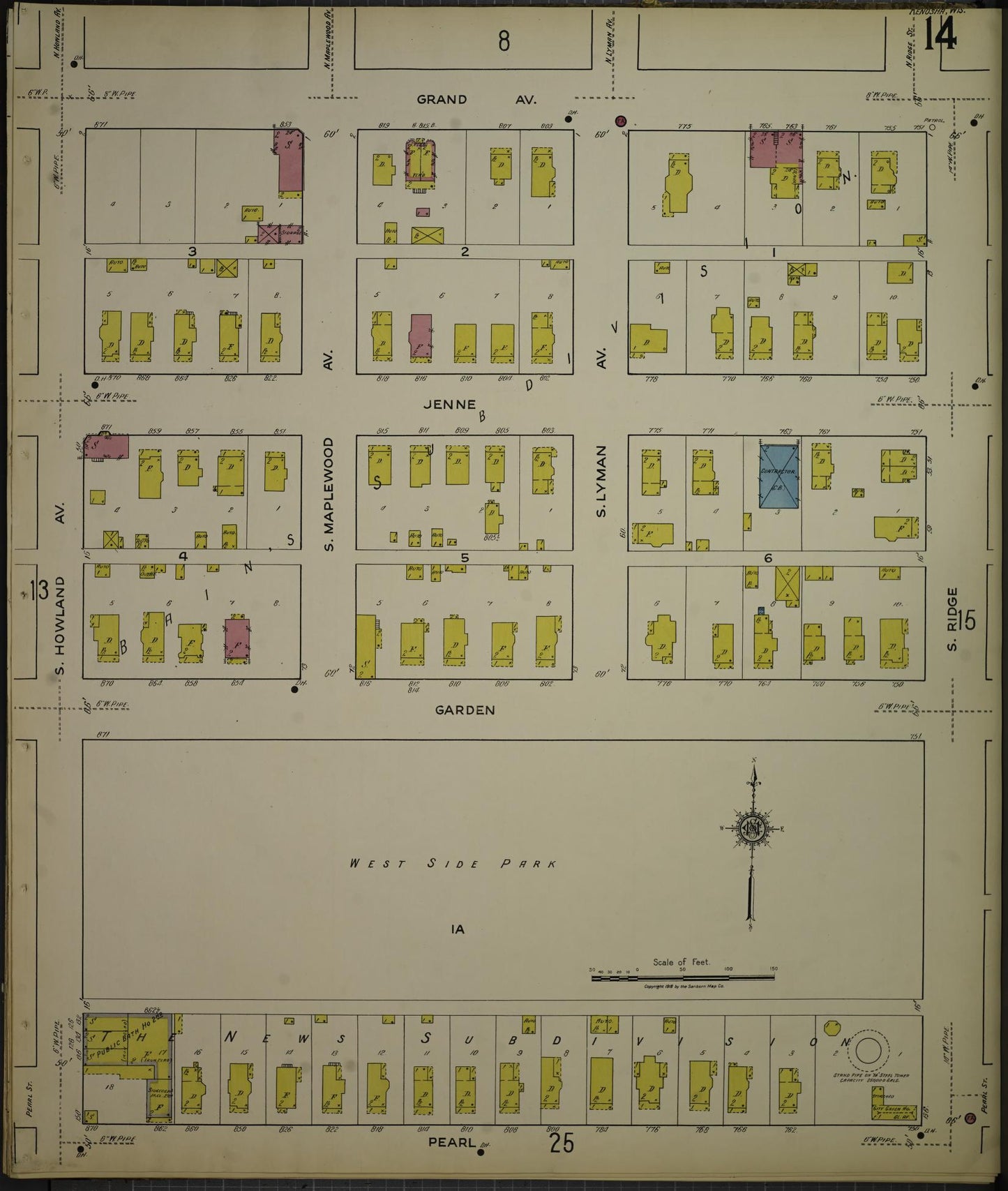 Sanborn Fire Insurance Map from Kenosha, Kenosha County, Wisconsin. (1918), Sheet 18