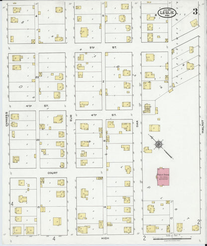 Sanborn Fire Insurance Map from Leslie, Searcy County, Arkansas (1919), Sheet #0003 - Complete Map Set gallery image, historic Sanborn map, vintage wall art, Arkansas Arkansas