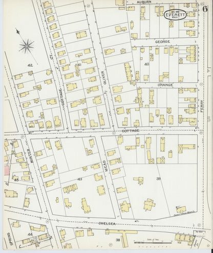 Sanborn Fire Insurance Map from Everett, Middlesex County, Massachusetts (1892), Sheet #0006 - Complete Map Set gallery image, historic Sanborn map, vintage wall art, Massachusetts Massachusetts