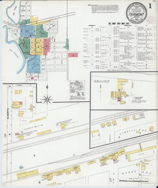 Sanborn Fire Insurance Map from Fairmont, Martin County, Minnesota. (1905) – Map View