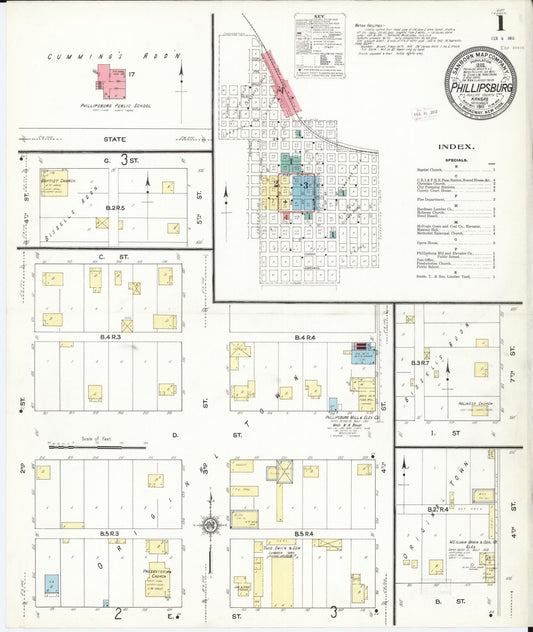 Sanborn Fire Insurance Map from Phillipsburg, Phillips County, Kansas. (1911) – Historic Sanborn Fire Insurance Map Print