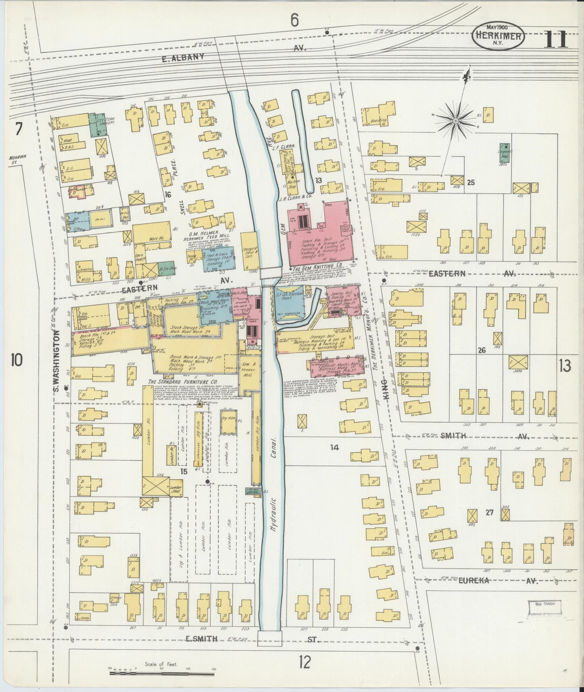 Sanborn Fire Insurance Map from Herkimer, Herkimer County, New York (1900), Sheet #0011 - Complete Map Set gallery image, historic Sanborn map, vintage wall art, New York New York