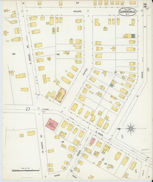 Sanborn Fire Insurance Map from Gloversville, Fulton County, New York (1902), Sheet #0002 - Complete Map Set gallery image, historic Sanborn map, vintage wall art, New York New York