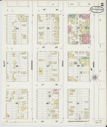 Sanborn Fire Insurance Map from Silverton, San Juan County, Colorado (1890), Sheet #0002 - Complete Map Set gallery image, historic Sanborn map, vintage wall art, Colorado Colorado