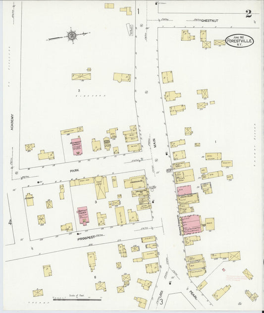 Sanborn Fire Insurance Map from Forestville, Chautauqua County, New York (1912), Sheet #0002 - Historic Sanborn Fire Insurance Map Print, vintage old map wall art, antique decor, genealogy gift, New York New York map