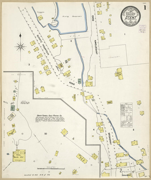 Sanborn Fire Insurance Map from Stent, Tuolomne County, California. (1903) – Historic Sanborn Fire Insurance Map Print