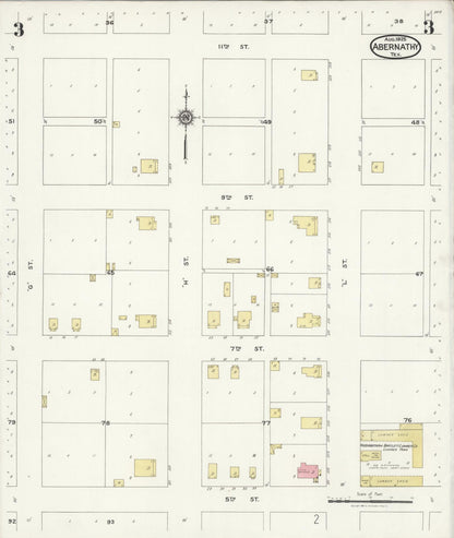 Sanborn Fire Insurance Map from Abernathy, Hale County, Texas (1925), Sheet #0003 - Complete Map Set gallery image, historic Sanborn map, vintage wall art, Texas Texas