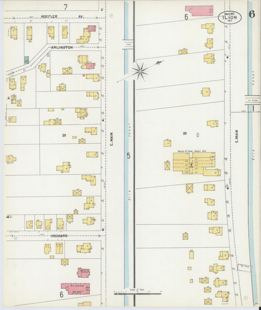 Sanborn Fire Insurance Map from Ilion, Herkimer County, New York (1902), Sheet #0006 - Historic Sanborn Fire Insurance Map Print, vintage old map wall art, antique decor, genealogy gift, New York New York map