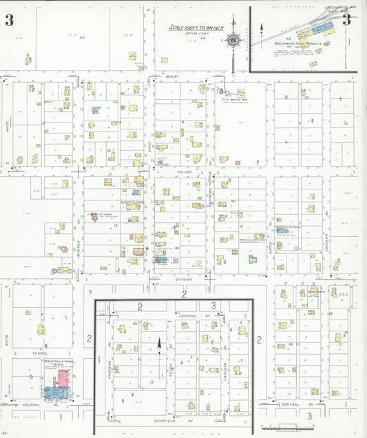 Sanborn Fire Insurance Map from Greenwood, Clark County, Wisconsin (1940), Sheet #0003 - Historic Sanborn Fire Insurance Map Print, vintage old map wall art, antique decor, genealogy gift, Wisconsin Wisconsin map