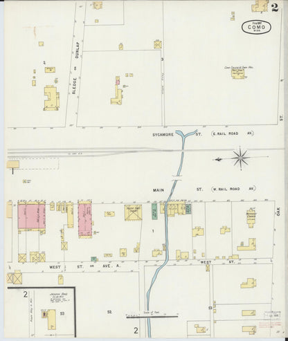 Sanborn Fire Insurance Map from Como, Panola County, Mississippi (1897), Sheet #0002 - Complete Map Set gallery image, historic Sanborn map, vintage wall art, Mississippi Mississippi