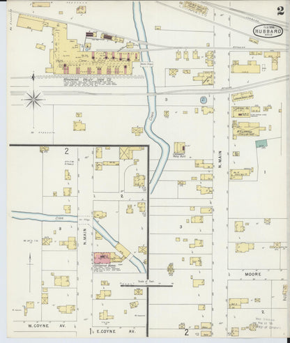 Sanborn Fire Insurance Map from Hubbard, Trumbull County, Ohio (1896), Sheet #0002 - Complete Map Set gallery image, historic Sanborn map, vintage wall art, Ohio Ohio