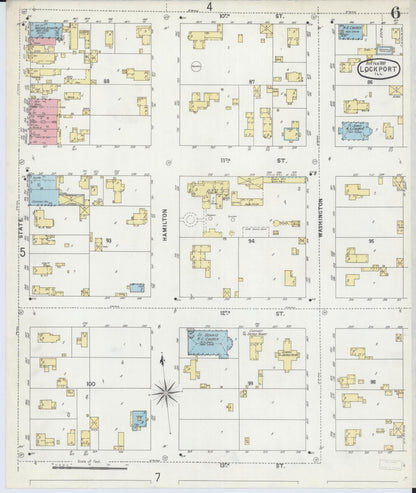 Sanborn Fire Insurance Map from Lockport, Will County, Illinois (1897), Sheet #0006 - Historic Sanborn Fire Insurance Map Print, vintage old map wall art, antique decor, genealogy gift, Illinois Illinois map
