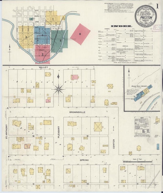 Sanborn Fire Insurance Map from Preston, Fillmore County, Minnesota. (1909) – Map View