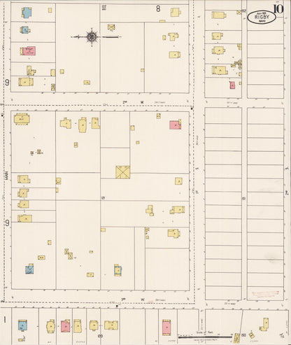 Sanborn Fire Insurance Map from Rigby, Jefferson County, Idaho (1921), Sheet #0010 - Complete Map Set gallery image, historic Sanborn map, vintage wall art, Idaho Idaho