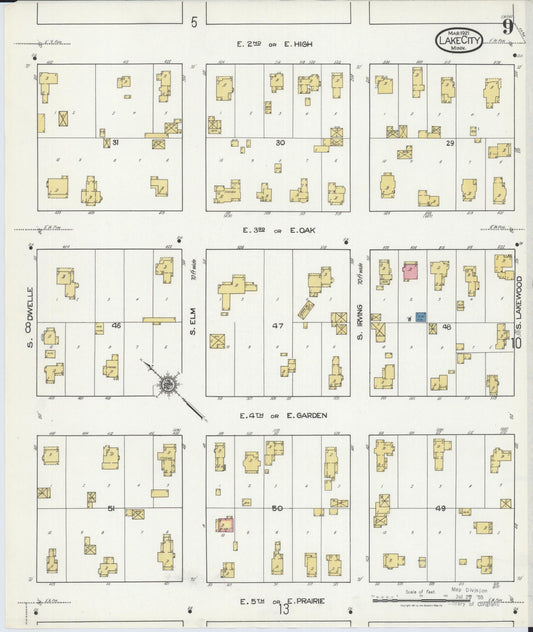 Sanborn Fire Insurance Map from Lake City, Wabasha County, Minnesota (1921), Sheet #0009 - Historic Sanborn Fire Insurance Map Print, vintage old map wall art, antique decor, genealogy gift, Minnesota Minnesota map