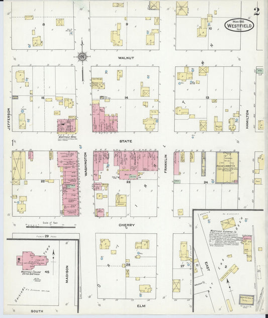 Sanborn Fire Insurance Map from Westfield, Clark County, Illinois (1910), Sheet #0002 - Historic Sanborn Fire Insurance Map Print, vintage old map wall art, antique decor, genealogy gift, Illinois Illinois map
