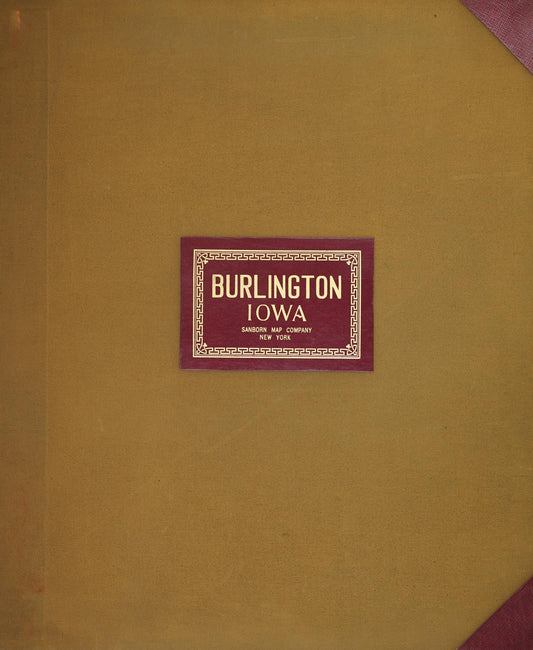 Sanborn Fire Insurance Map from Burlington, Des Moines County, Iowa (1950), Sheet #0001 - Historic Sanborn Fire Insurance Map Print, vintage old map wall art