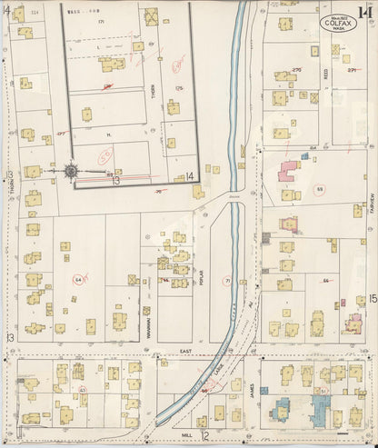 Sanborn Fire Insurance Map from Colfax, Whitman County, Washington (1939), Sheet #0014 - Complete Map Set gallery image, historic Sanborn map, vintage wall art, Washington Washington