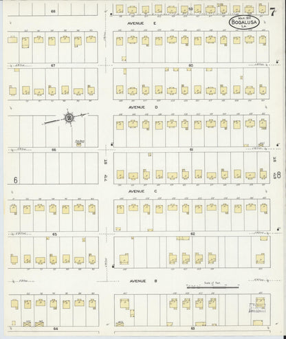 Sanborn Fire Insurance Map from Bogalusa, Washington Parish, Louisiana (1910), Sheet #0007 - Complete Map Set gallery image, historic Sanborn map, vintage wall art, Louisiana Louisiana