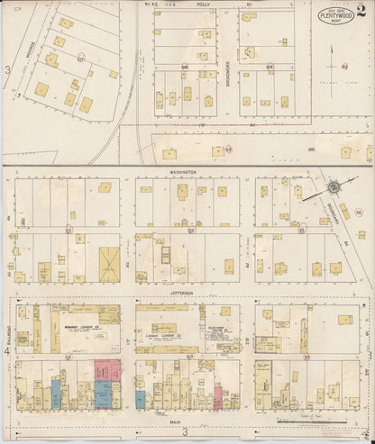 Sanborn Fire Insurance Map from Plentywood, Sheridan County, Montana (1929), Sheet #0002 - Complete Map Set gallery image, historic Sanborn map, vintage wall art, Montana Montana