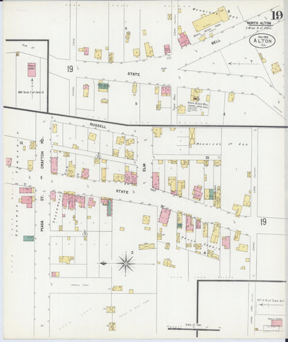 Sanborn Fire Insurance Map from Alton, Madison County, Illinois (1902), Sheet #0019 - Historic Sanborn Fire Insurance Map Print, vintage old map wall art, antique decor, genealogy gift, Illinois Illinois map