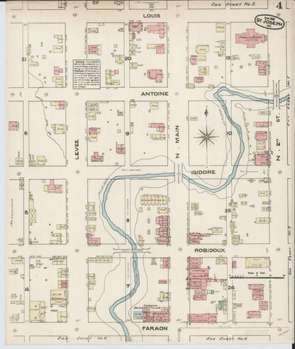 Sanborn Fire Insurance Map from Saint Joseph, Buchanan County, Missouri (1883), Sheet #0004 - Complete Map Set gallery image, historic Sanborn map, vintage wall art, Missouri Missouri