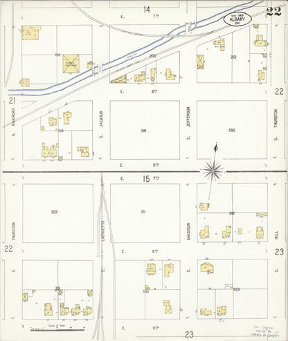 Sanborn Fire Insurance Map from Albany, Linn County, Oregon (1908), Sheet #0022 - Complete Map Set gallery image, historic Sanborn map, vintage wall art, Oregon Oregon