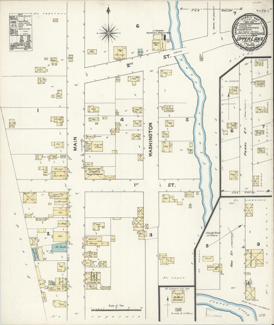 Sanborn Fire Insurance Map from Upper Lake, Lake County, California. (1890) – Historic Sanborn Fire Insurance Map Print