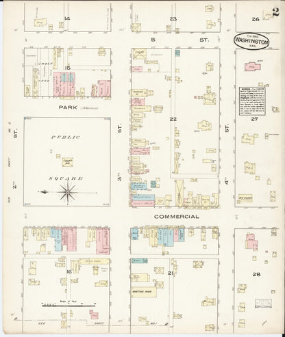 Sanborn Fire Insurance Map from Washington, Washington County, Kansas (1885), Sheet #0002 - Complete Map Set gallery image, historic Sanborn map, vintage wall art, Sanborn Fire Insurance Map from Washington Washington