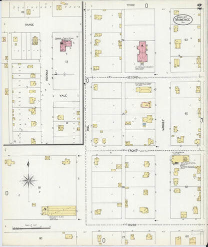 Sanborn Fire Insurance Map from Momence, Kankakee County, Illinois (1907), Sheet #0002 - Complete Map Set gallery image, historic Sanborn map, vintage wall art, Illinois Illinois