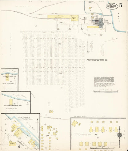 Sanborn Fire Insurance Map from Saint Maries, Benewah County, Idaho (1912), Sheet #0005 - Complete Map Set gallery image, historic Sanborn map, vintage wall art, Idaho Idaho