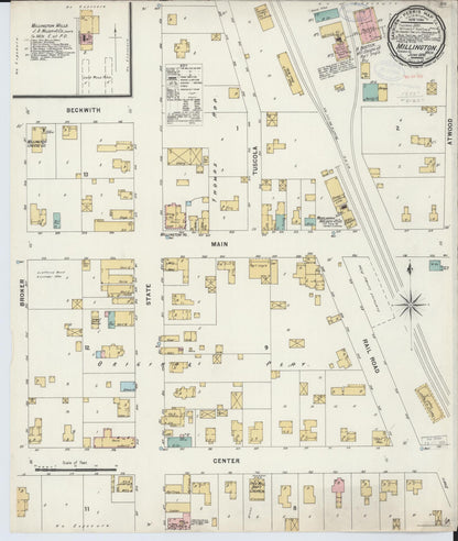 Sanborn Fire Insurance Map from Millington, Tuscola County, Michigan (1898), Sheet #0001 - Historic Sanborn Fire Insurance Map Print, vintage old map wall art, antique decor, genealogy gift, Michigan Michigan map