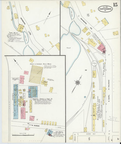 Sanborn Fire Insurance Map from Shippensburg, Cumberland And Franklin Counties, Pennsylvania (1910), Sheet #0015 - Historic Sanborn Fire Insurance Map Print, vintage old map wall art, antique decor, genealogy gift, Counties Pennsylvania map